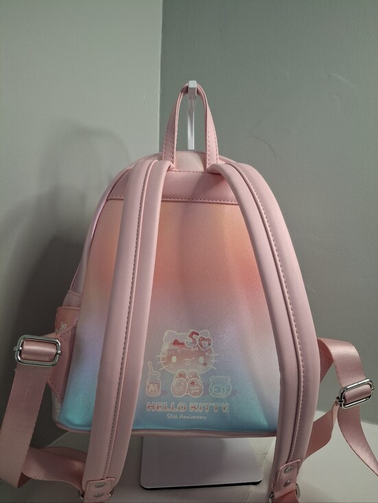 Loungefly Sanrio Hello Kitty 50th Anniversary Mini Backpack Pink Confetti NWOT